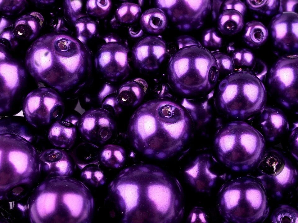 Stikla pērlītes, Ø4–12 mm, dažādi izmēri, 50 g - dažādu krāsu varianti