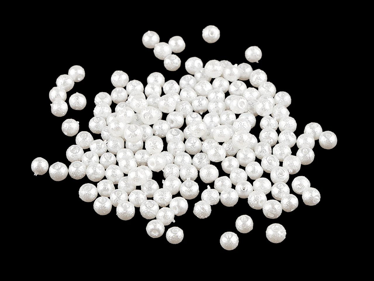 Attēls ar Stikla vaska pērlītes ar perlamutra spīdumu Ø4 mm 20g – pieejams internetā Šarlotes audumi