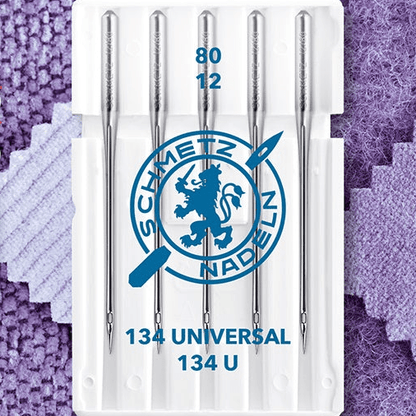 Image of SCHMETZ 134 UNIVERSAL sewing machine needles with round shank No. 80 (5 pcs.) – available at Šarlotes audumi