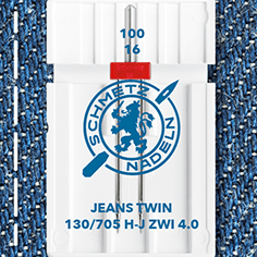 Šujmašīnu adata dubultā džinsam SCHMETZ JEANS TWIN ZWI - Nr.4/100 (1gab.)