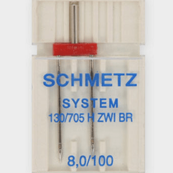 Šujmašīnu adata dubultā universālā SCHMETZ UNIVERSAL TWIN ZWI BR - Nr.8/100 (1gab.)