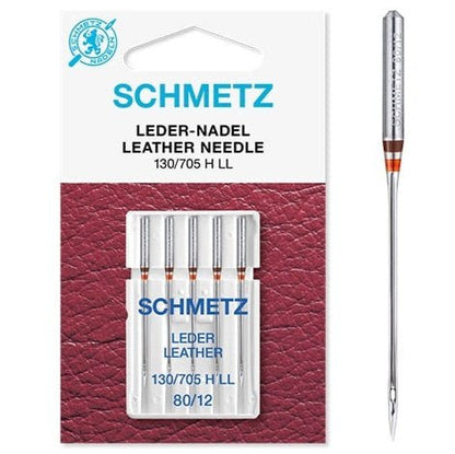 Šujmašīnu adatas ādai SCHMETZ LEATHER - Nr.80 (5gab.)