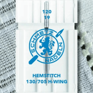 Aiguilles pour machine à coudre pour ourlet ajouré SCHMETZ HEMSTITCH NEEDLES - N°120 (1 pièce)