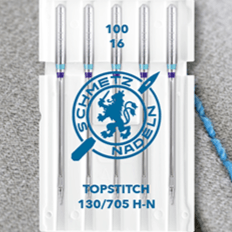 Šujmašīnu adatas dekoratīvajām šuvēm SCHMETZ TOPSTITCH NEEDLES - Nr.100 (5gab.)