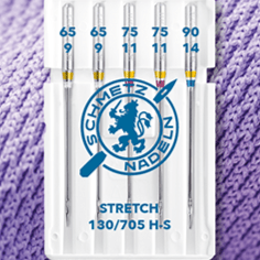 alt
Aiguilles de machine à coudre pour maille extensible SCHMETZ STRETCH - n°65/75/90 (5 pcs.)