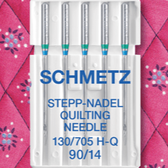 Attēls ar Šujmašīnu adatas kviltam, stepēšanai SCHMETZ QUILTING - Nr.90 (5gab.) – pieejams Šarlotes audumi