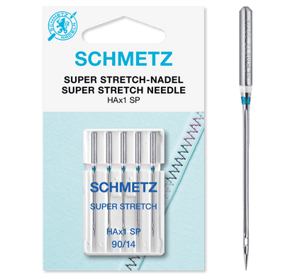 Šujmašīnu adatas ļoti elastīgai trikotāžai SCHMETZ SUPER STRETCH - Nr.90 (5gab.)