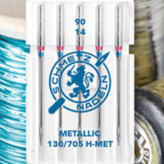 Õmblusmasina metallniitide nõel SCHMETZ METALLIC - nr 90 (5 tk) – saadaval Šarlote aududes