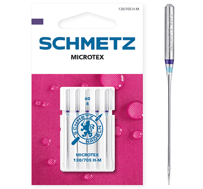 Õmblusmasina nõelad peenikestele kangastele SCHMETZ MICROTEX - Nr.60 (5 tk.)