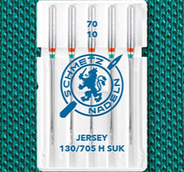 Õmblusmasina nõelad trikookangale SCHMETZ JERSEY - nr. 70 (5 tk)