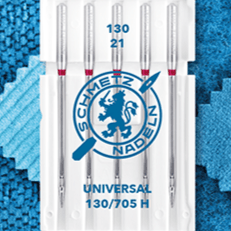 alt
SCHMETZ UNIVERSAL universaalsed õmblusmasina nõelad - Nr.130 (5 tk.)