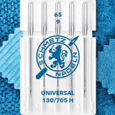 SCHMETZ UNIVERSAL universaalsed õmblusmasina nõelad - Nr.65 (5 tk.)