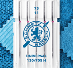 Aiguilles universelles pour machine à coudre SCHMETZ UNIVERSAL - n°75 (5 pièces)