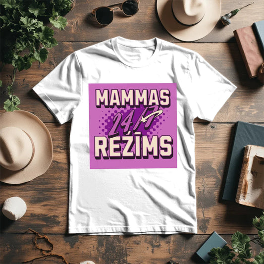 Attēls ar T - krekls "Mamma 24/7" | Lieliska dāvana mammai – pieejams Šarlotes audumi