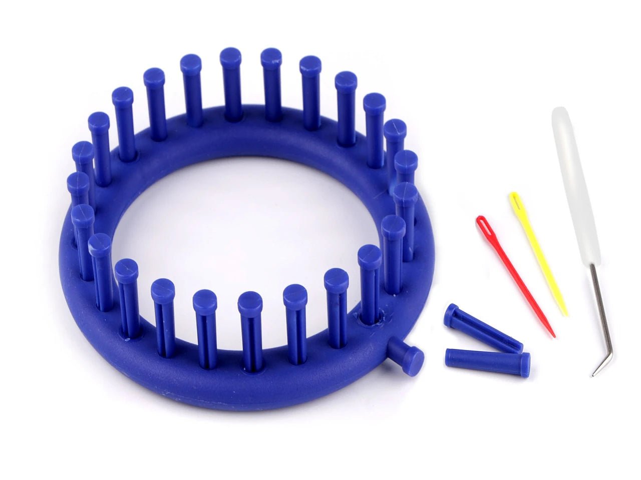 Attēls ar Tapošanas (Knitting Loom) apaļais adīšanas rāmis cepurēm un šallēm – Ø14 cm – pieejams Šarlotes audumi