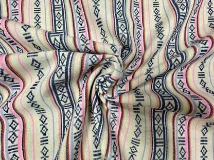 Tissu à motifs ethniques, tons clairs 200 g/m²
