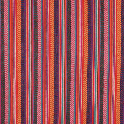 Ethnic pattern fabric - lilac, orange with red 200 g/m²