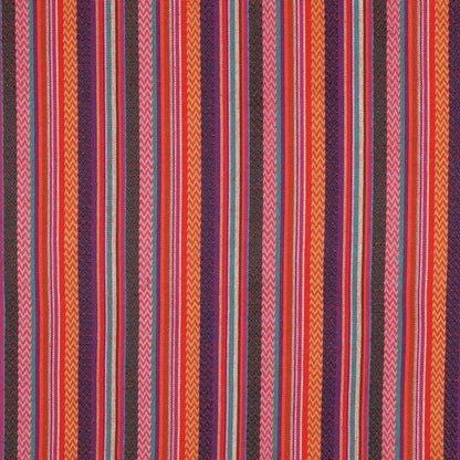 Folk pattern fabric - lilac, orange with red 200 g/m²