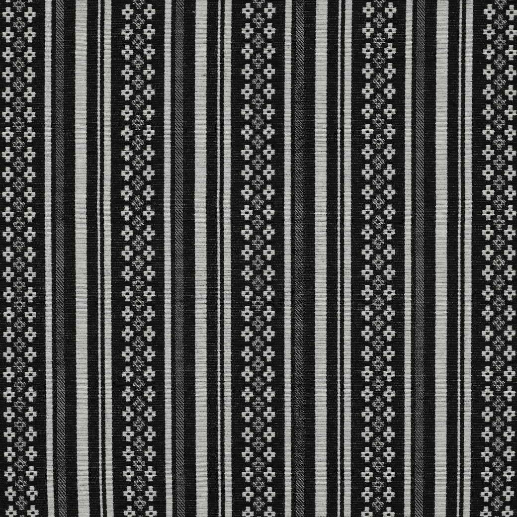 Attēls ar Tautiska raksta audums - melnbalts abstrakts raksts 315 g/m² – pieejams Šarlotes audumi
