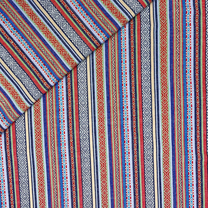 Tissu à motif traditionnel - nuances de bleu 200 g/m²
