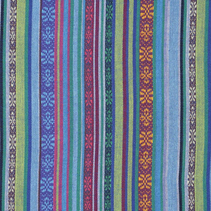 Tissu à motif traditionnel - bleu et vert 200 g/m²