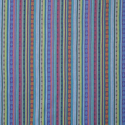 Tissu à motif traditionnel - bleu et vert 200 g/m²