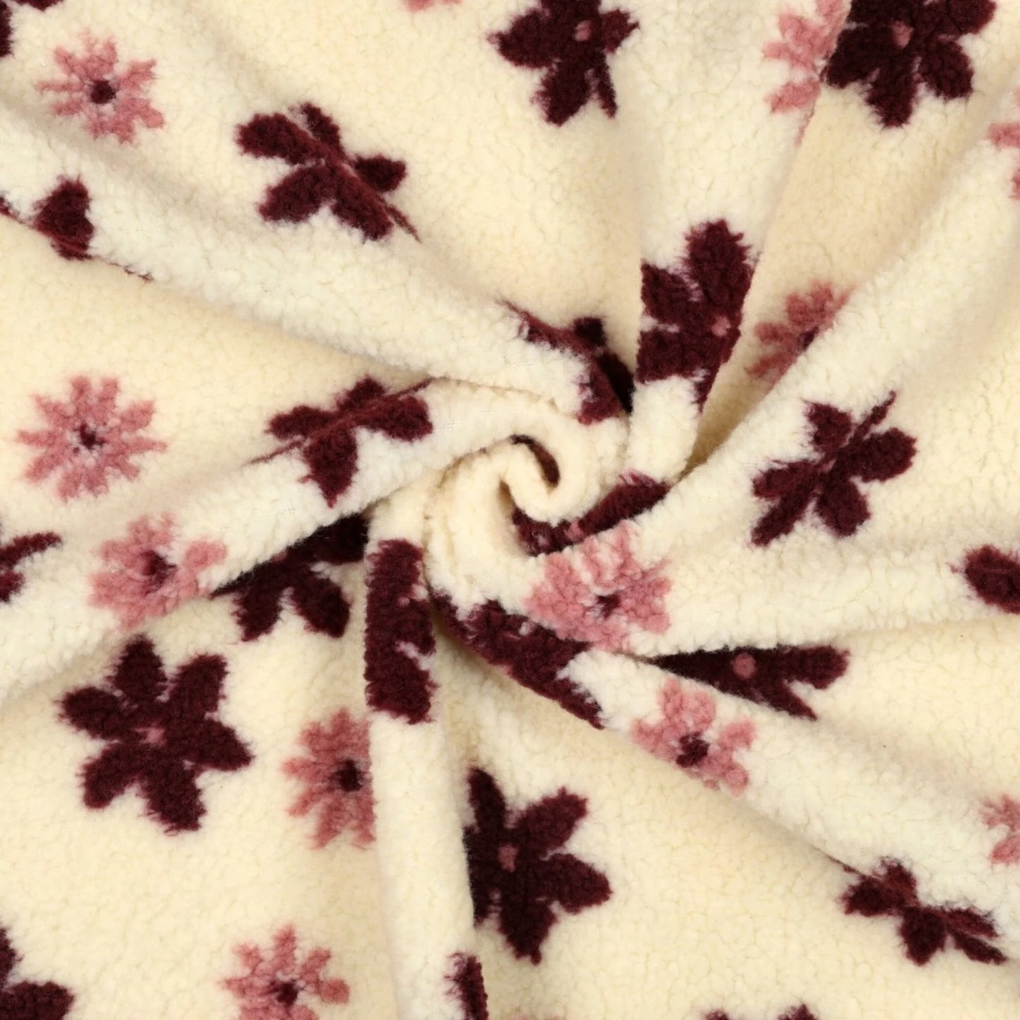Teddy Fleece Flowers on a Light Background