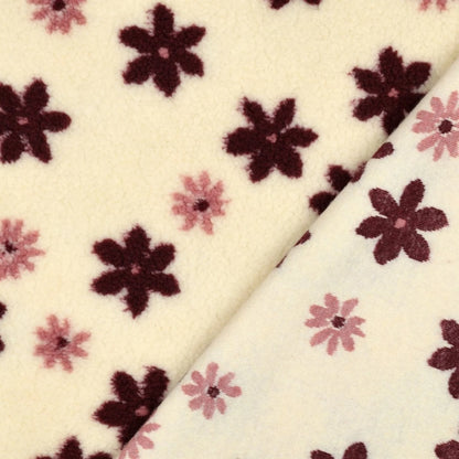Teddy Fleece Flowers on a Light Background
