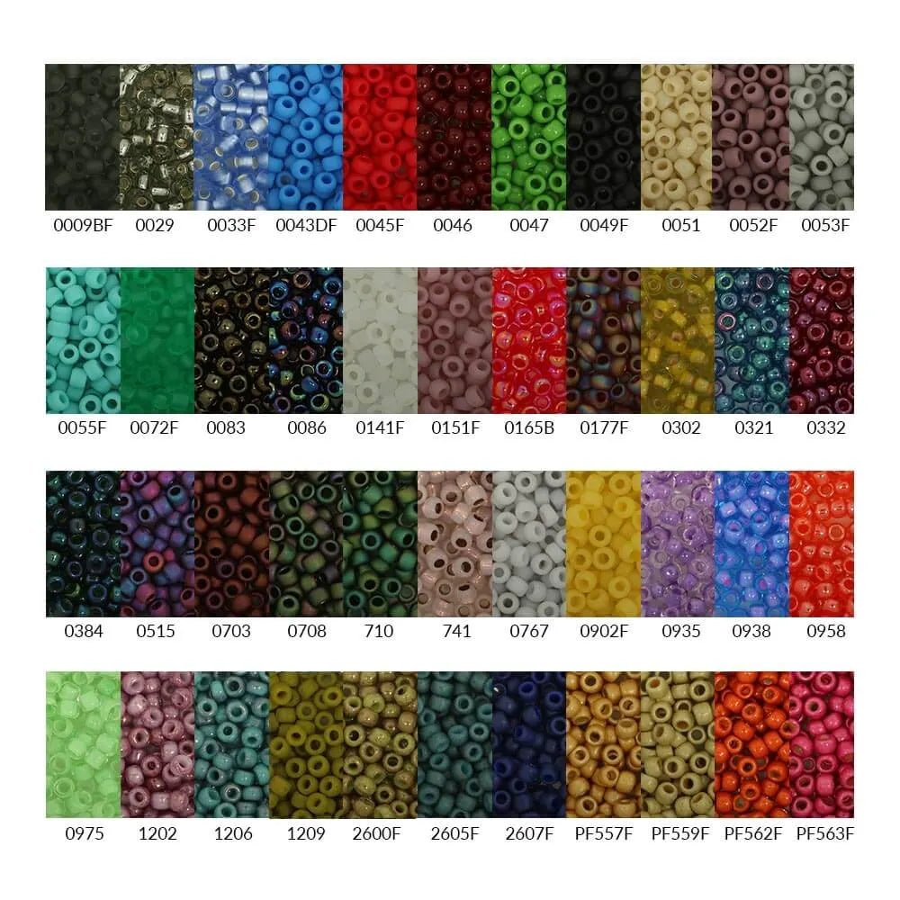 Attēls ar TOHO augstas kvalitātes pērlītes apaļās stikla pērlītes 8/0 – 4 g| dažādu toņu – pieejams Šarlotes audumi