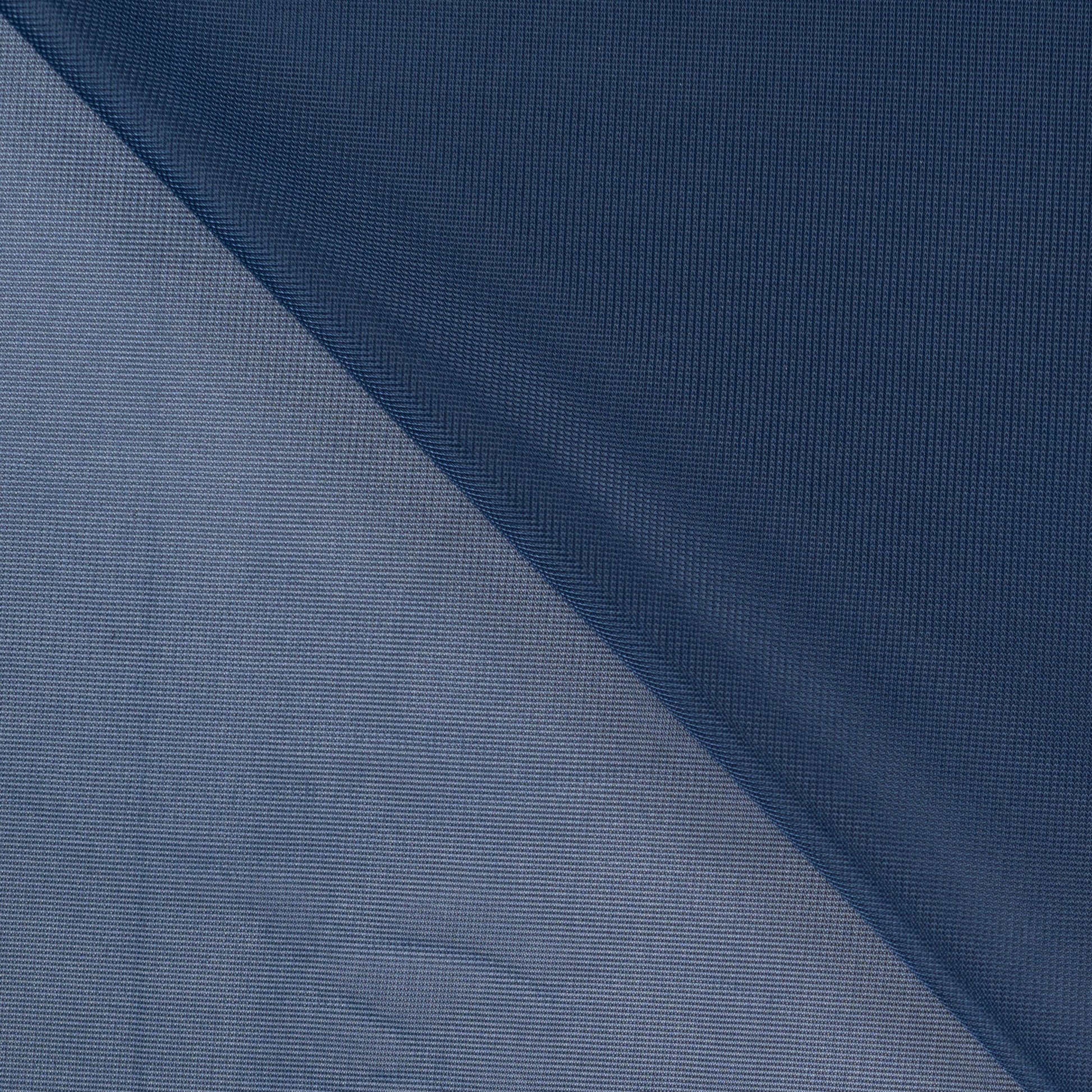 Image of dark blue knitted lining fabric, available online at Šarlotes audumi
