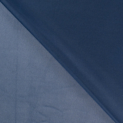 Image of dark blue knitted lining fabric, available online at Šarlotes audumi