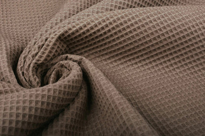 Tissu nid d'abeille - brun 230 g/m²