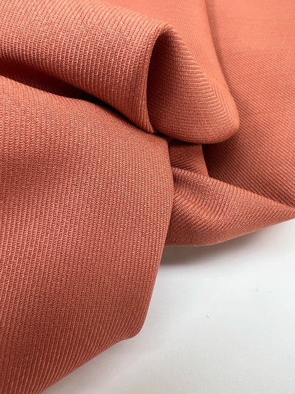 Tissu en laine avec élasthanne - argile rouge 215 g/m²