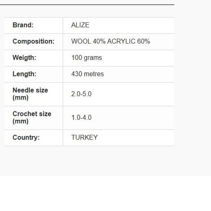 Fil de laine Alize Angora Real 40, 439 m, 100 g - ton beurre #01