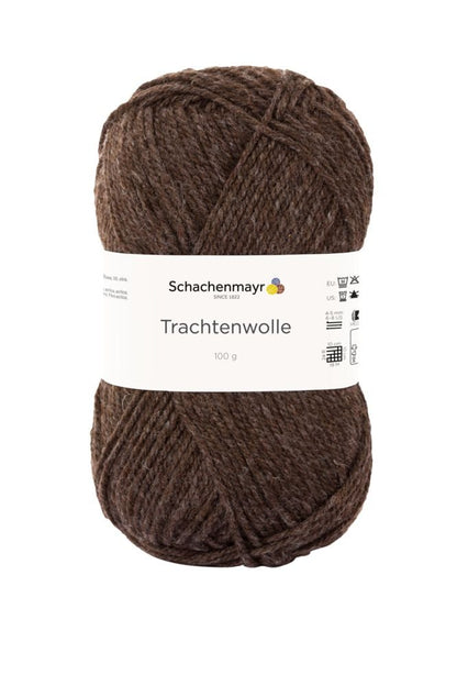 Laine Schachenmayr Trachtenwolle 185 m 100 g - mélange brun chocolat #00010