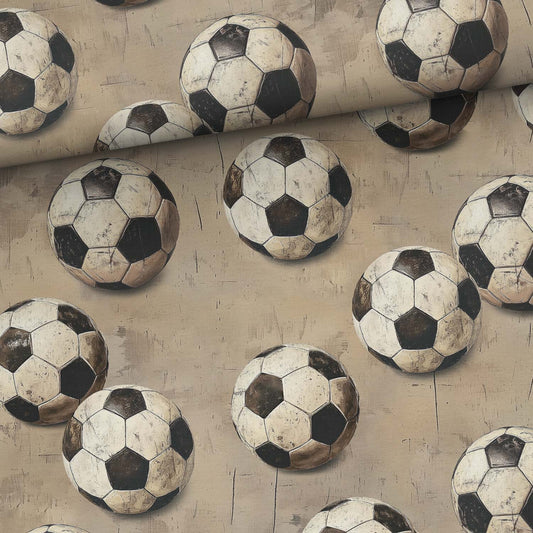 Kokvilnas cilpiņtrikotāža-futbola bumbas ar retro šarmu, Dizains-22