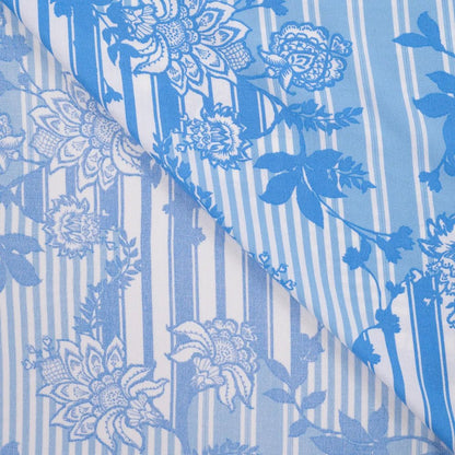 Viscose fabric - line and leaf pattern 130 g/m²