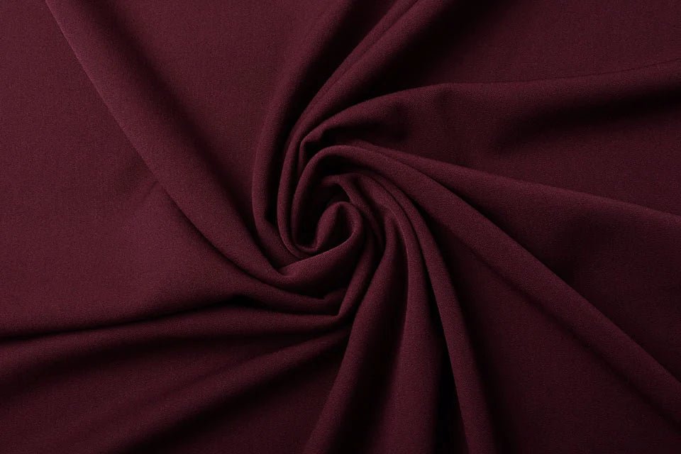 Viskozes gabardīns ar elastānu - bordo 275 g/m²