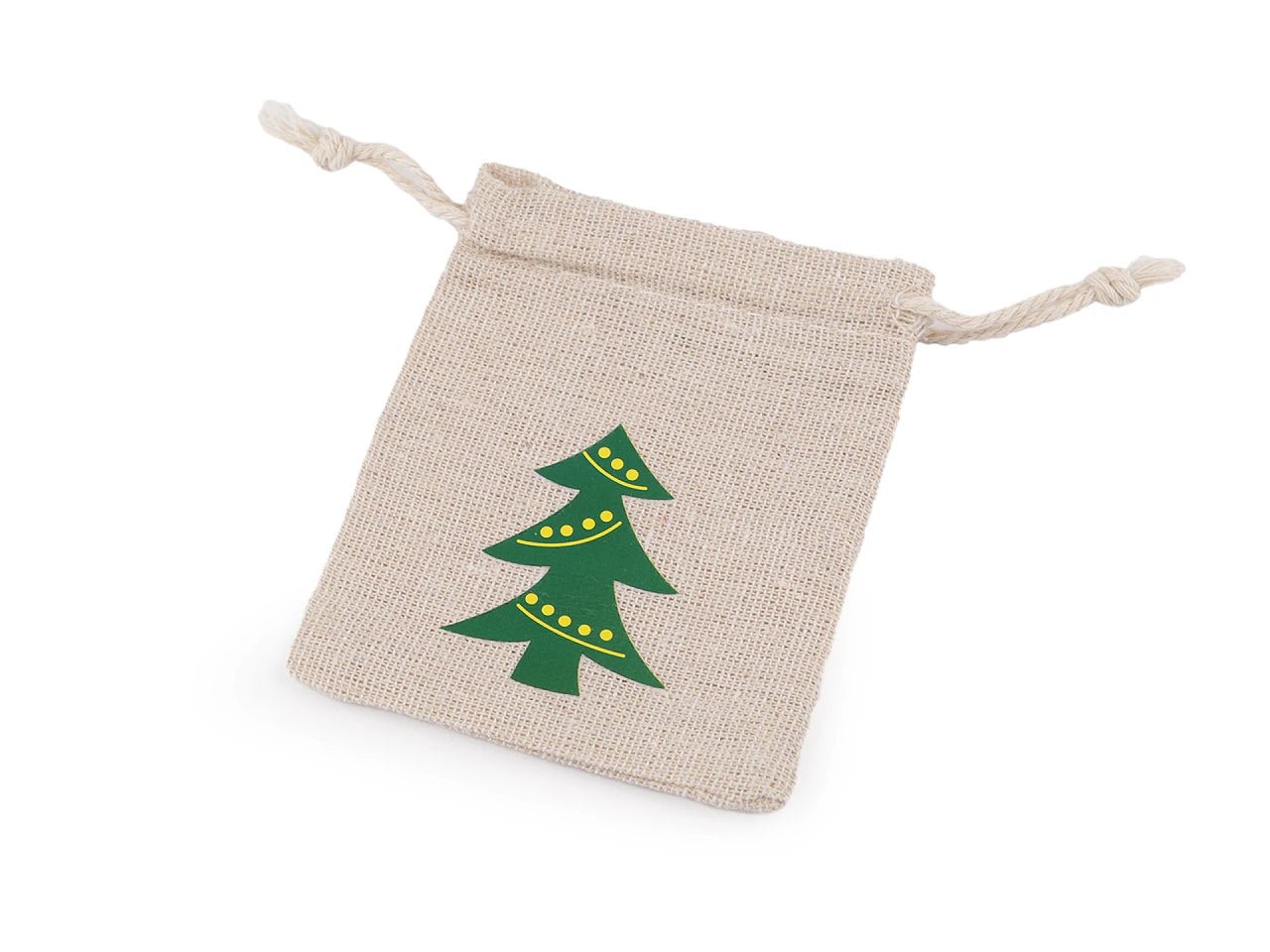 Image of a Christmas gift bag, 8 × 10 cm – available online at Šarlotes audumi