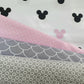 100% Kokvilnas audums-baltas pumpiņas uz rozā fona (4 mm) 130 g/m²