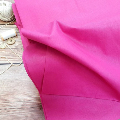 100% Baumwollstoff, Fuchsia, 125 g/m²