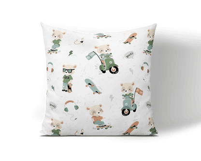 100% Baumwollstoff – sportlicher Bär 125 g/m²