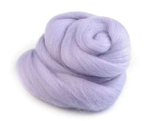 100% MERINO vilna filcēšanai (kārsums)-gaiši lillā 20g #31