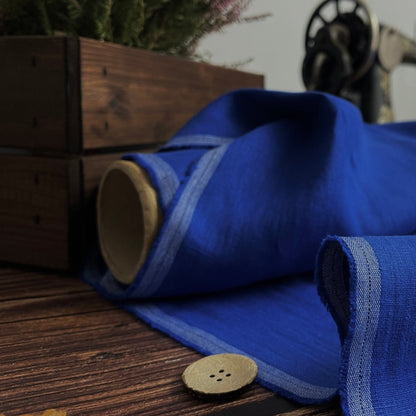 100 % lin adouci bleu bleuet 205 g/m²
