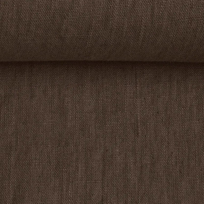 100% Mīkstināts lins-šokolādes brūns 205 g/m²