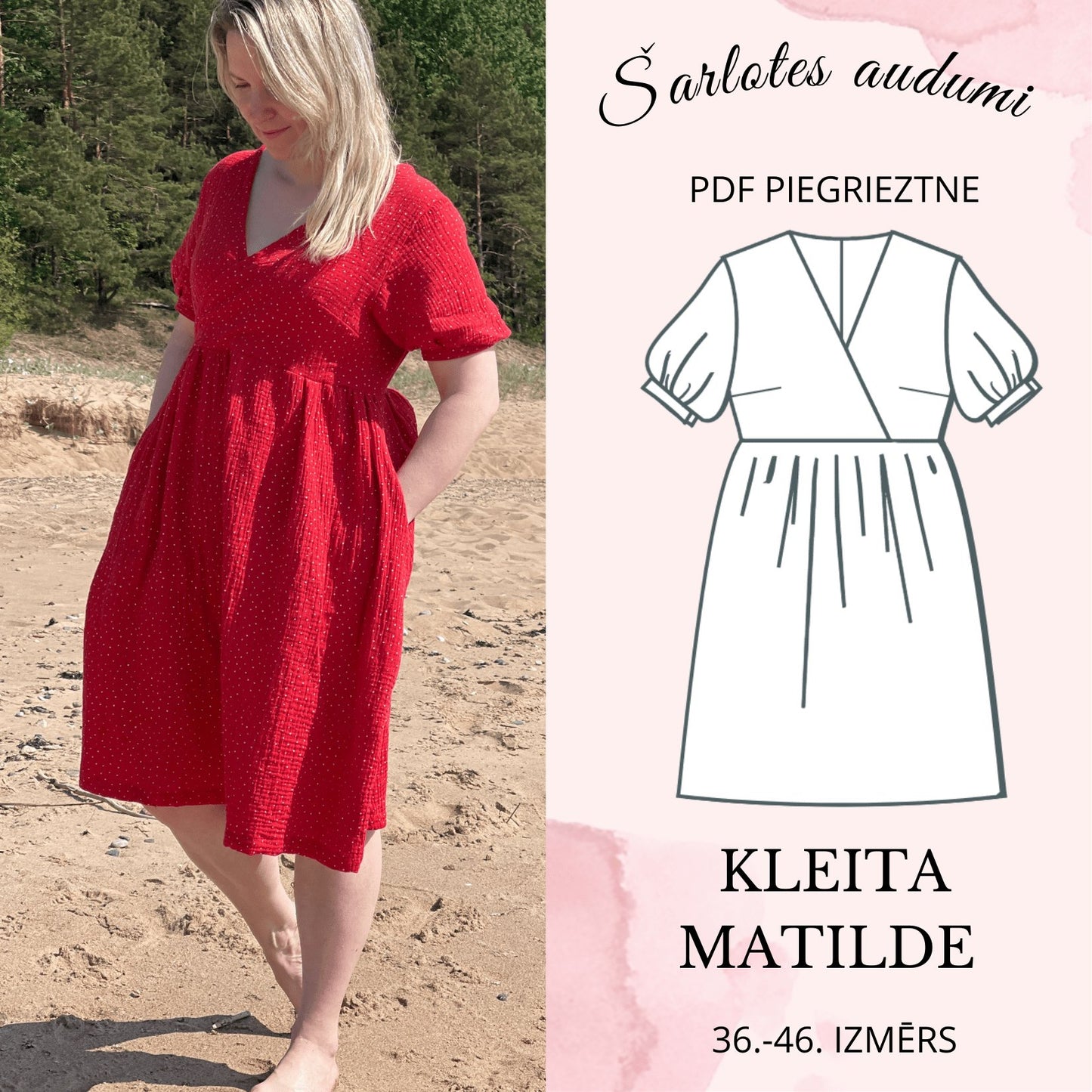 Digitāla piegrieztne-kleita Matilde