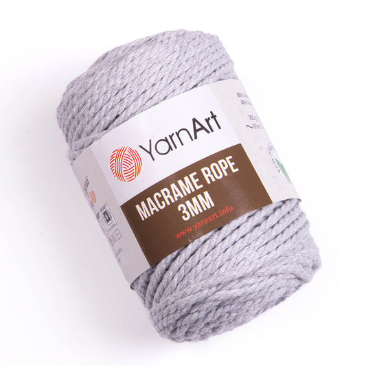 Dzija-aukla Yarn Art Macrame-gaiši pelēka 75m 250g #756