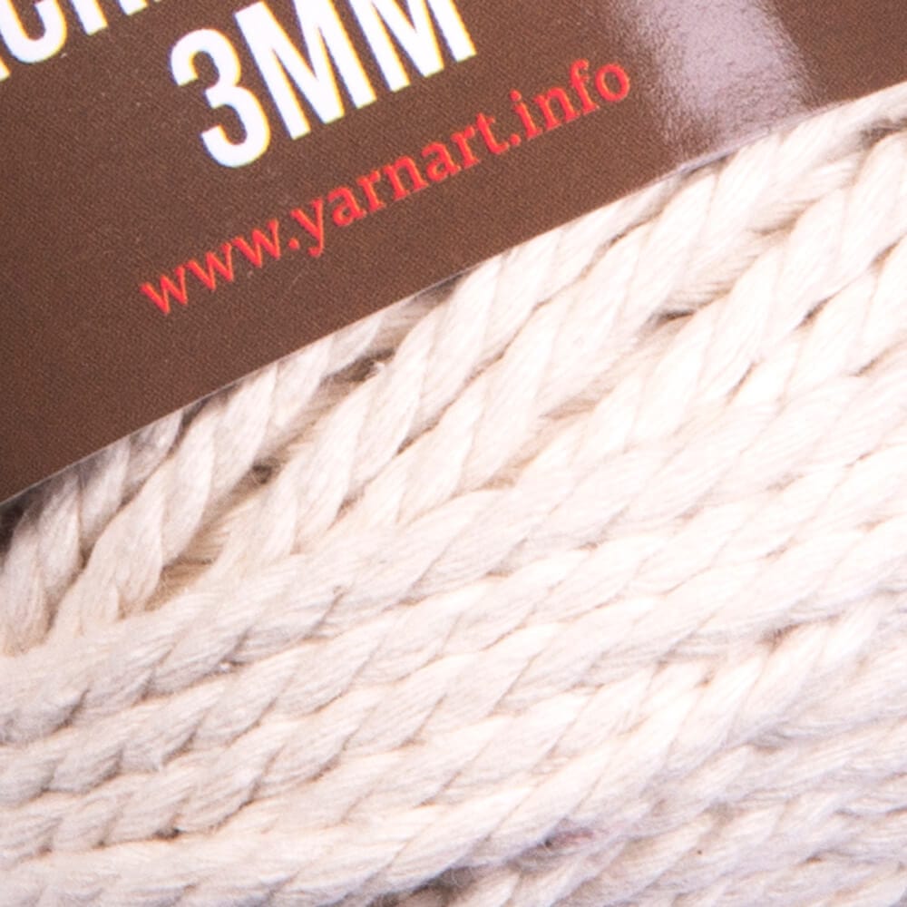 Dzija-aukla Yarn Art Macrame-piena balta 75m 250g #752