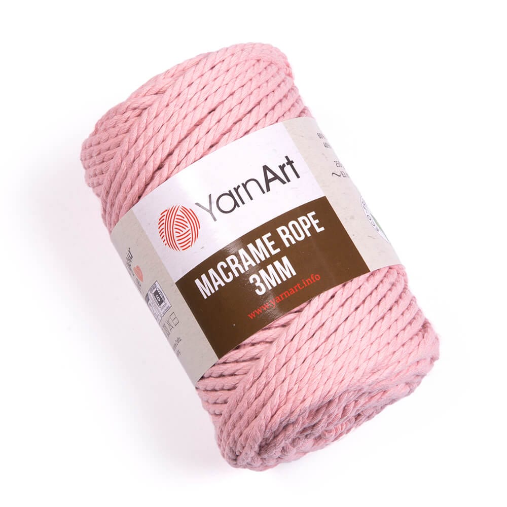 Dzija-aukla Yarn Art Macrame-pūderrozā 75m 250g #792