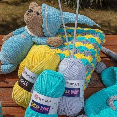 Dzija Yarn Art Dolce Baby-Zefīra dzija-oranža 85m 50g #778